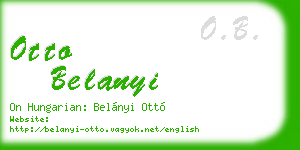 otto belanyi business card